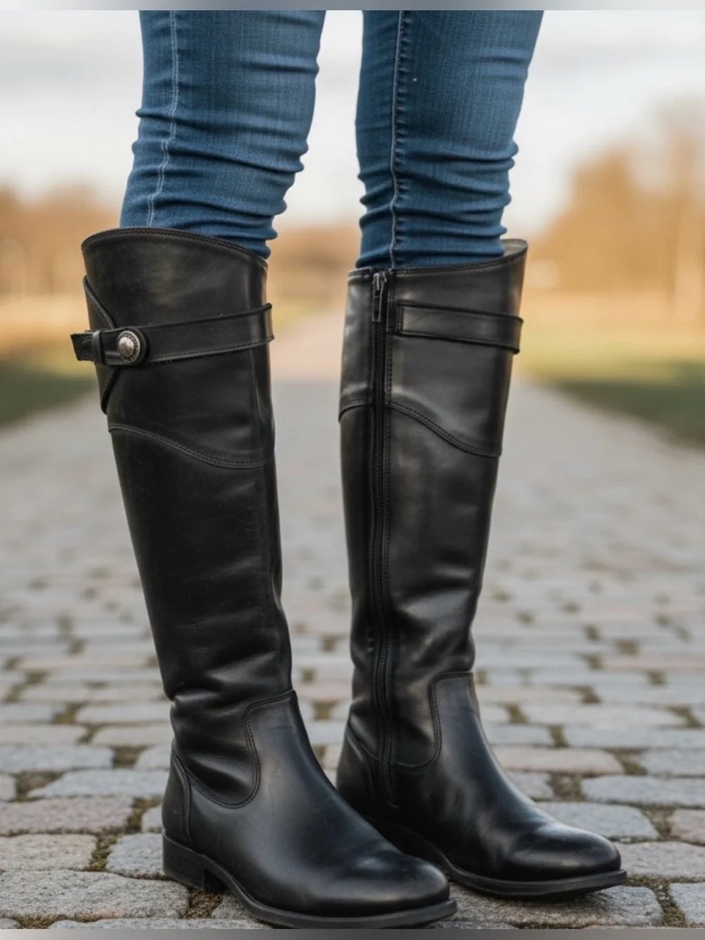FRYE- Molly Knee High Button TallRiding Boots- Size 7.5B